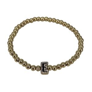 Baublebar Eileen Pisa Initial "E" Bracelet (Goldtone plate/glass/enamel)